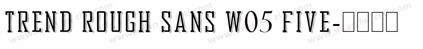 Trend Rough Sans W05 Five字体转换